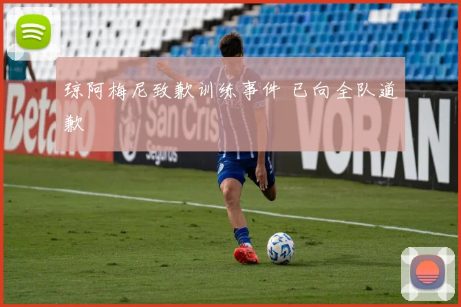 琼阿梅尼致歉训练事件 已向全队道歉